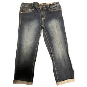 Jessica Simpson | Girls | Dark Wash Denim | Rolled Crop Skinny | 7